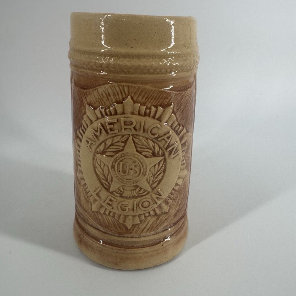 Hull 1920'S American Legion #498 Mug UTILITY STONEWARE BEER STEIN Pottery